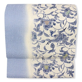 染め西陣九寸名古屋帯(更紗)