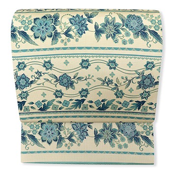 染め大島紬九寸名古屋帯（横段更紗）