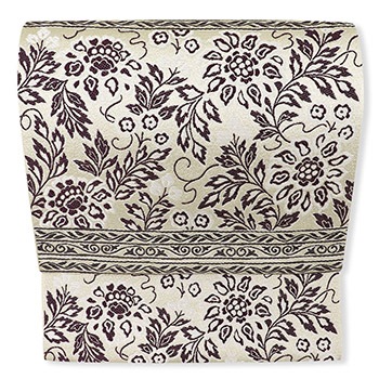 西陣九寸名古屋帯(横段花唐草)【都】