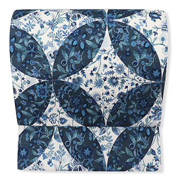 染め結城紬九寸名古屋帯（七宝）