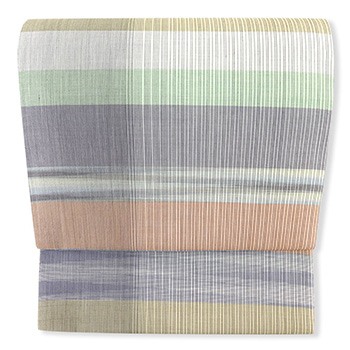 本麻九寸名古屋帯（横段）『越後上布』【林宗平工房】