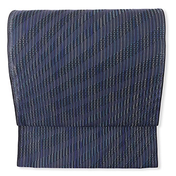 羅九寸名古屋帯（斜め縞）