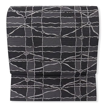 西陣九寸名古屋帯(変わり市松)【京都イシハラ】