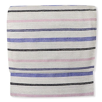 西陣夏九寸名古屋帯（横段/銀糸）【川端】