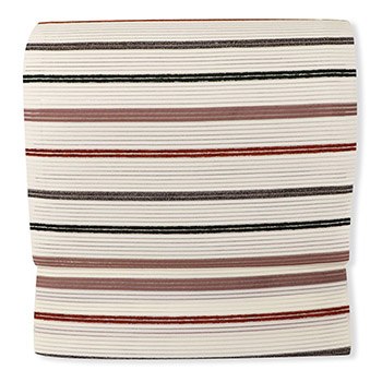 西陣夏九寸名古屋帯（横段/銀糸）【川端】