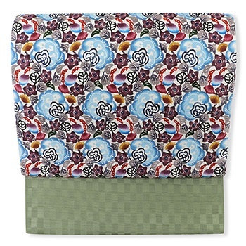 琉球紅型九寸名古屋帯（波紋） 【城間栄順】