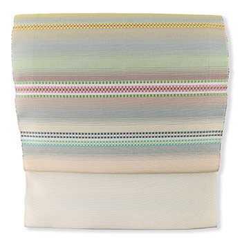 九寸名古屋帯(横段)『華重ね』【繭屋清十郎】