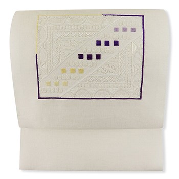 刺繍九寸名古屋帯(幾何)【コマキ】