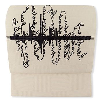 刺繍九寸名古屋帯(ウェーブ)『CoComara』