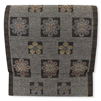 西陣九寸名古屋帯(花ならべ)【加島織物】