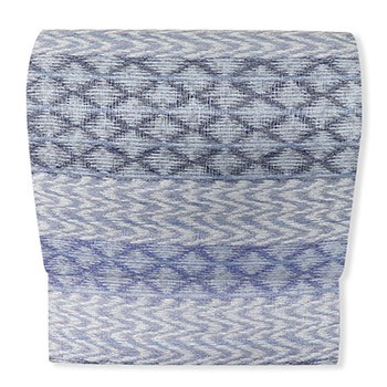 藍染め西陣九寸名古屋帯（横段）【吉村織物】