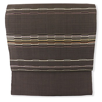 草木染め九寸名古屋帯（吉野間道）【藤山千春】