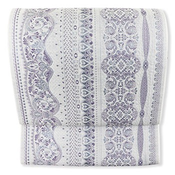 ふくれ織九寸名古屋帯（欧風唐草間道）