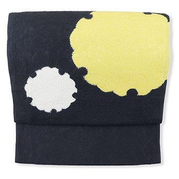 京絞り九寸名古屋帯(雪輪)