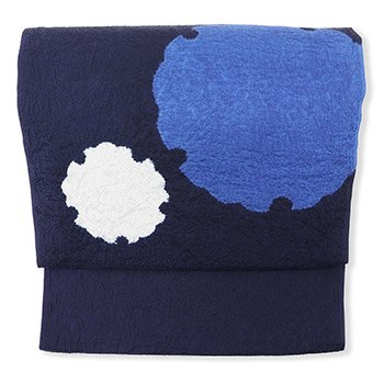 京絞り九寸名古屋帯(雪輪)