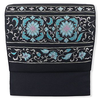 西陣九寸名古屋帯（コプト更紗華）【辻梅機業店】