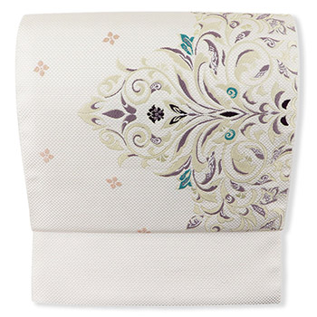 西陣九寸名古屋帯（菱取アラベスク）【辻梅機業店】