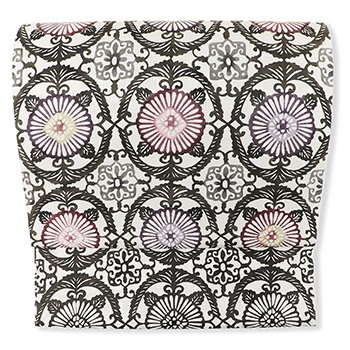 江戸紅型九寸名古屋帯（菊丸文）