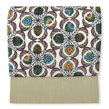 琉球紅型夏九寸名古屋帯（バンシルー）【城間栄市】