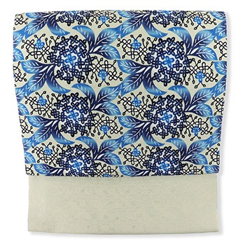 琉球紅型九寸名古屋帯(花車)【城間栄順】