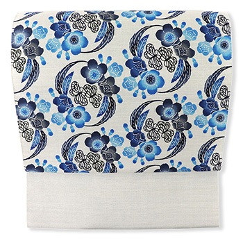 ゆうな染め琉球紅型九寸名古屋帯(イジュ丸紋)【城間栄順】