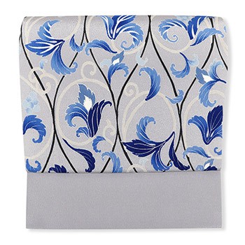 手描き染め九寸名古屋帯（葡萄蔓）