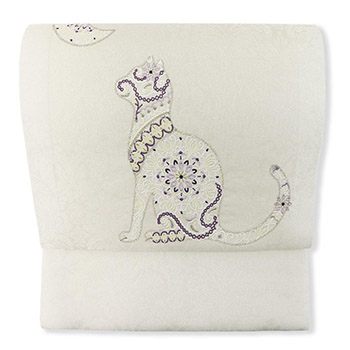 刺繍九寸名古屋帯（月と猫）【大光織物】