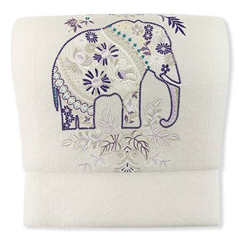 刺繍九寸名古屋帯（ゾウ）【大光織物】