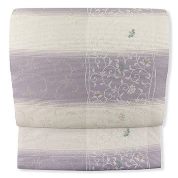 西陣夏九寸名古屋帯（立涌唐花）