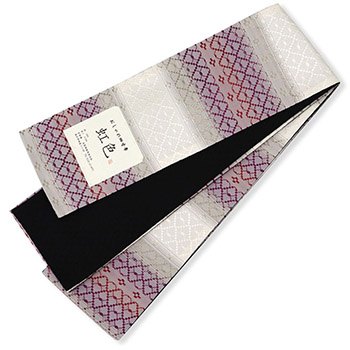 米沢四寸帯『虹色』【近賢織物】