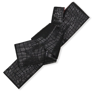 仕立て上がり西陣角帯（クロコダイル）【佐々木染織】