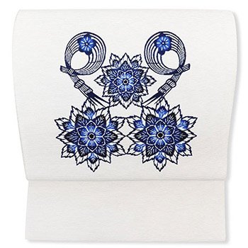 琉球紅型八寸名古屋帯【玉那覇有公】