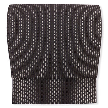 米沢八寸名古屋帯『縞紋様諸紙布』【近賢織物】