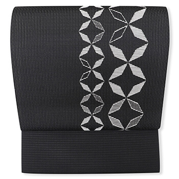 博多八寸名古屋帯（ダイヤ七宝）『あやごろも』【協和織工場】