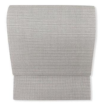 小千谷竹糸八寸名古屋帯（単衣向き/横縞）『本松煙』【高三織物】