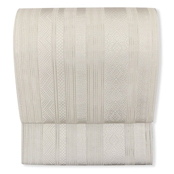 博多羅八寸名古屋帯（幾何間道）【黒木織物】