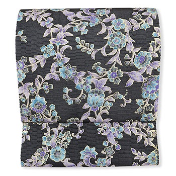 牛首八寸名古屋帯（花冠）【白山工房×岡重】