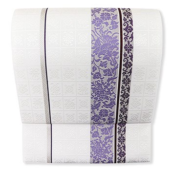 博多八寸名古屋帯（唐花間道）【森博多織】