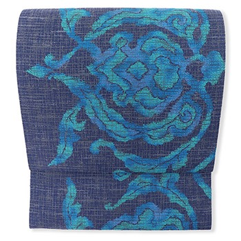 八寸名古屋帯（紬糸/更紗）