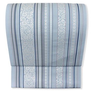 博多八寸名古屋帯（唐花間道）『博多絢爛』【井上絹織】