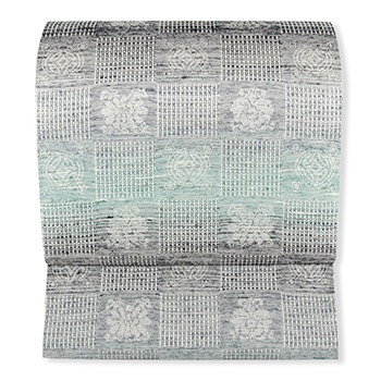 桐生紋織八寸名古屋帯（キビソ糸/横段割付）『彩』【泉織物】