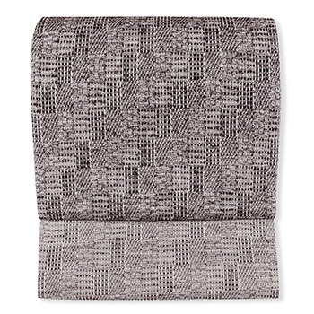 桐生紋織八寸名古屋帯（キビソ糸/長市松）『風雅の彩色』【泉織物】