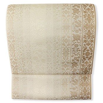 博多八寸名古屋帯（更紗間道）【森博多織】