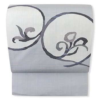 新品 仕立て上がり九寸名古屋帯(すくい織/唐草)