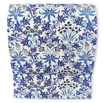 新品 仕立て上がり九寸名古屋帯（本藍染糸/唐草）