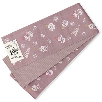 仕立て上がり小袋帯（雪だるま）『空』