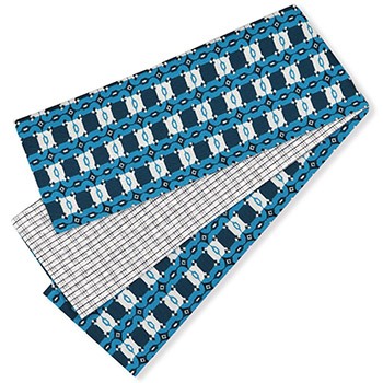 仕立て上がり西陣半巾帯(斜格子)【田中伝機業店】