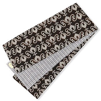 仕立て上がり西陣半巾帯（花唐草）【田中伝機業店】