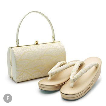 草履バッグセット(すすき)【白梅】