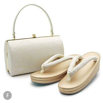 草履バッグセット(すすき)【白梅】